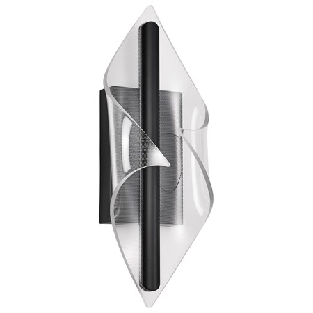 Nuvo Geneva, 18 Inch LED Small Wall Sconce, Matte Black, Silk Screened Acrylic Lens 62/2021